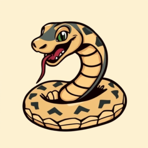 Cartoon Snake Tattoo