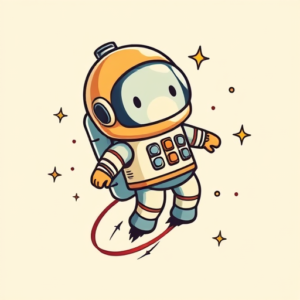 Cartoon Space Tattoo