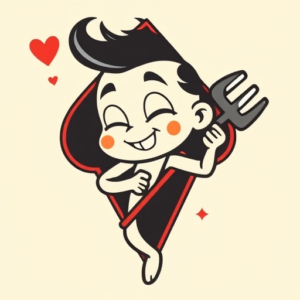 Cartoon Spade Tattoo