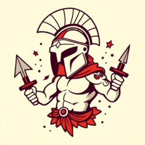 Cartoon Spartan Tattoo