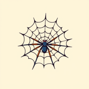 Cartoon Spiderweb Tattoo