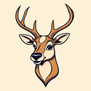 Cartoon Stag Tattoo