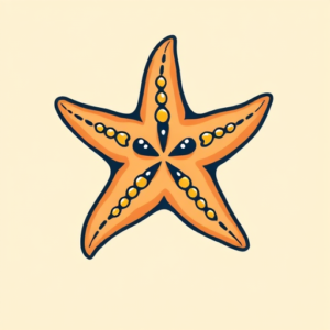 Cartoon Starfish Tattoo