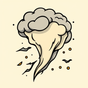 Cartoon Storm Tattoo