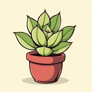 Cartoon Succulent Tattoo