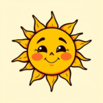 Cartoon Sun Tattoo