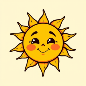 Cartoon Sun Tattoo