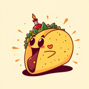 Cartoon Taco Tattoo