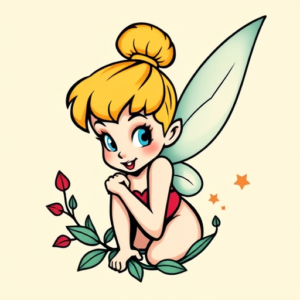 Cartoon Tinkerbell Tattoo