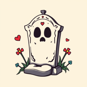 Cartoon Tombstone Tattoo