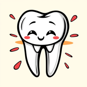 Cartoon Tooth Tattoo