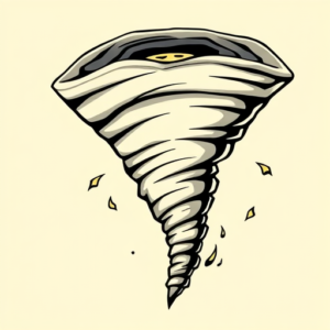 Cartoon Tornado Tattoo