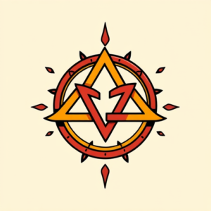 Cartoon Triquetra Tattoo