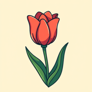 Cartoon Tulip Tattoo