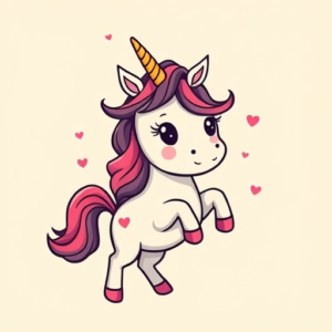 Cartoon Unicorn Tattoo