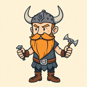 Cartoon Viking Tattoo