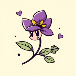 Cartoon Violet Tattoo