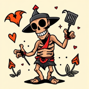 Cartoon Voodoo Tattoo