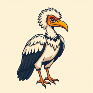 Cartoon Vulture Tattoo