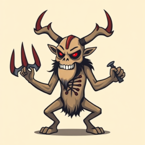 Cartoon Wendigo Tattoo