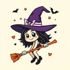 Cartoon Witch Tattoo