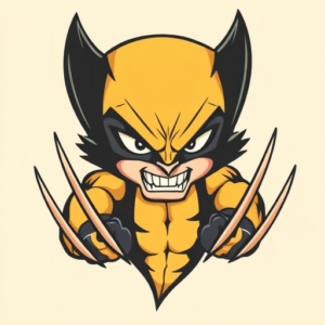 Cartoon Wolverine Tattoo