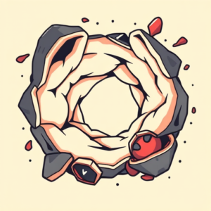 Cartoon Wormhole Tattoo