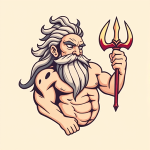 Cartoon Zeus Tattoo