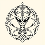 Celtic Alien Tattoo
