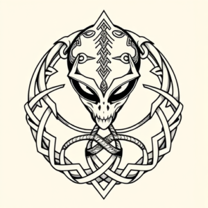 Celtic Alien Tattoo