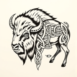 Celtic Bison Tattoo