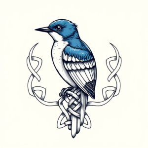 Celtic Bluebird Tattoo