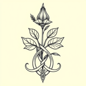 Celtic Botanical Tattoo