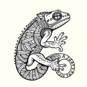 Celtic Chameleon Tattoo