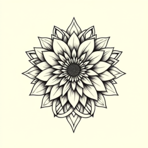 Celtic Chrysanthemum Tattoo
