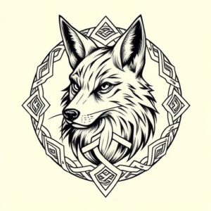 Celtic Coyote Tattoo