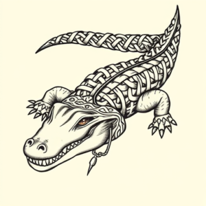 Celtic Crocodile Tattoo