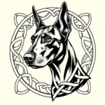 Celtic Doberman Tattoo