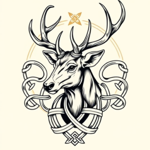 Celtic Elk Tattoo