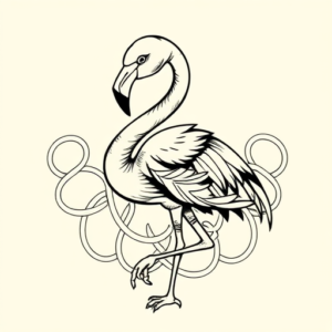 Celtic Flamingo Tattoo