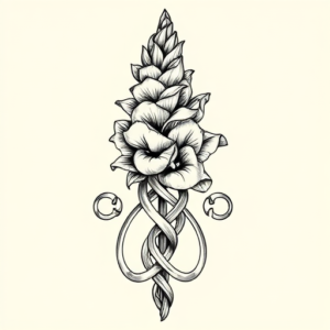 Celtic Gladiolus Tattoo