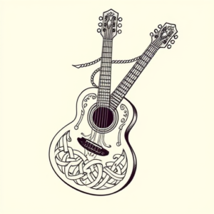 Celtic Guitar Tattoo