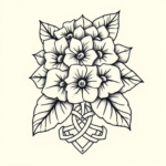 Celtic Hydrangea Tattoo