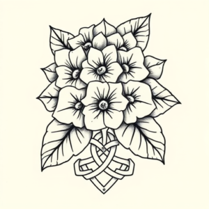 Celtic Hydrangea Tattoo