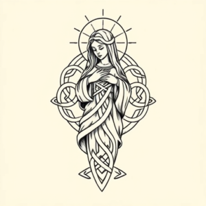 Celtic Mary Tattoo