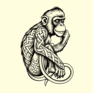 Celtic Monkey Tattoo