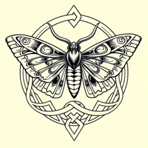 Celtic Mothman Tattoo