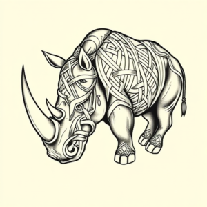 Celtic Rhino Tattoo