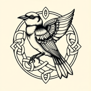 Celtic Sparrow Tattoo