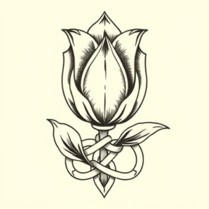 Celtic Tulip Tattoo